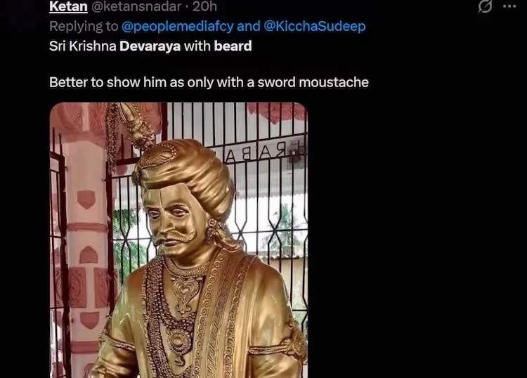 Devaraaya kiccha sudeep beard look Controversy