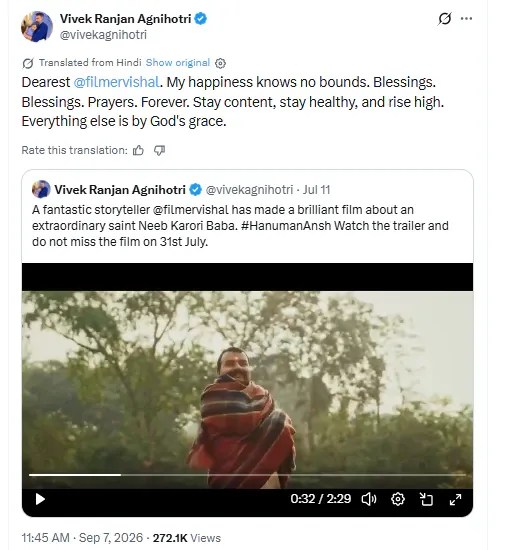 Vivek Agnihotri On Hanuman Ansh