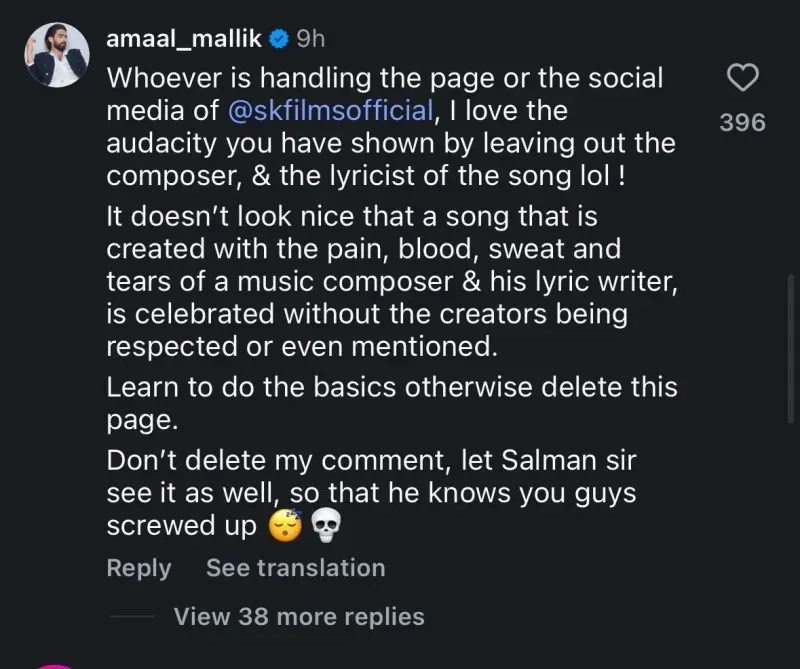 Amaal Mallik Post
