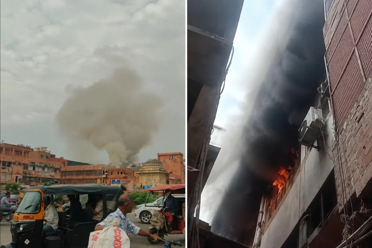 jaipur badi chaupar market fire