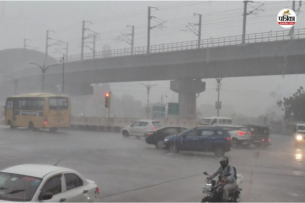 jaipur heavy rain hail fell imd issues new update orange alert