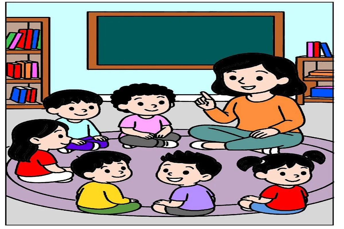 गोल घेरे में कहानियों की पाठशाला