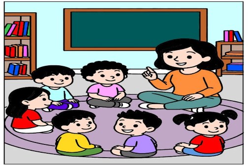 गोल घेरे में कहानियों की पाठशाला