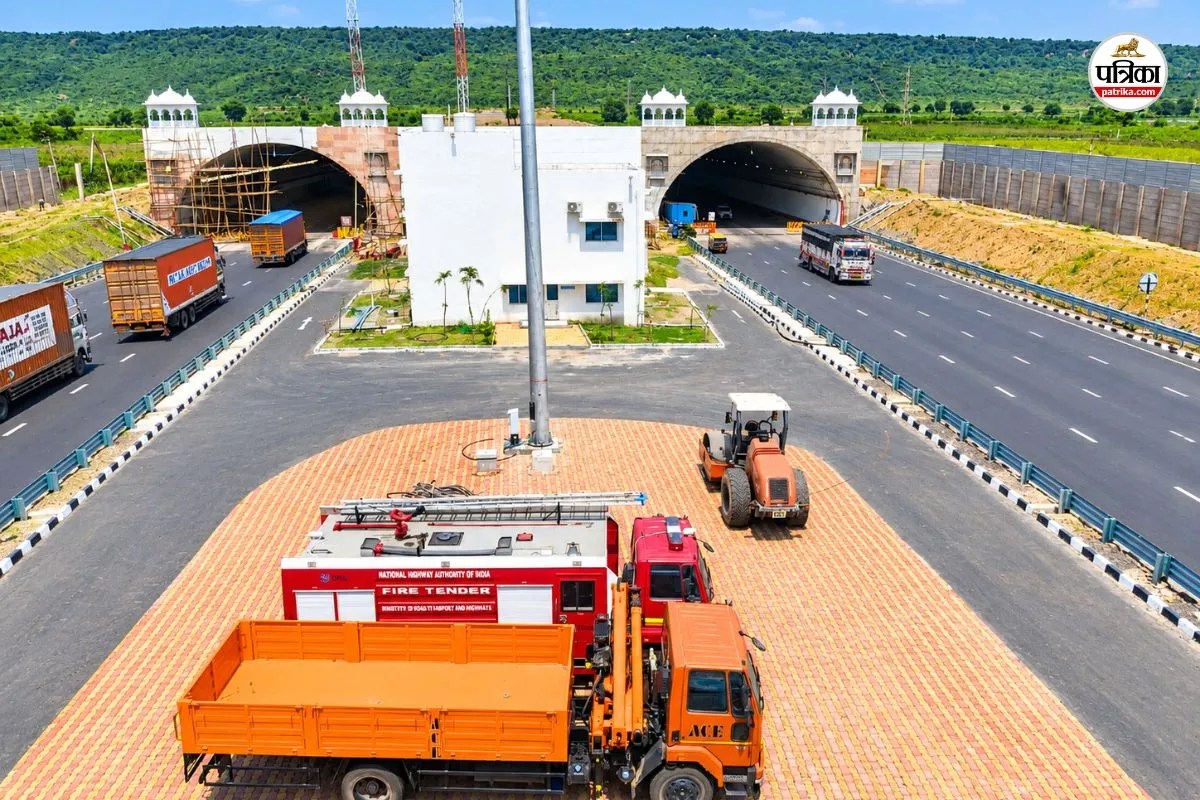 delhi mumbai expressway kota mukundra both tunnels traffic start nhai toll