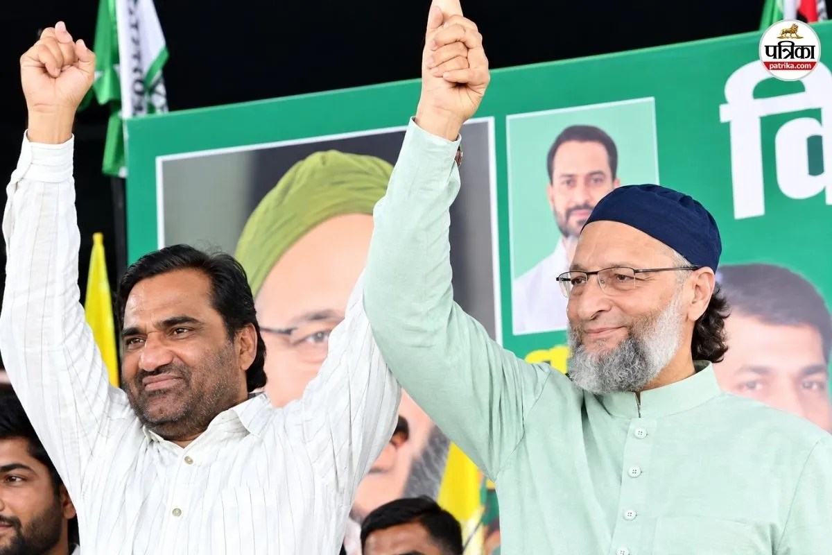 owaisi hanuman beniwal jaipur rally nagar nigam election 2026 rlp aimim