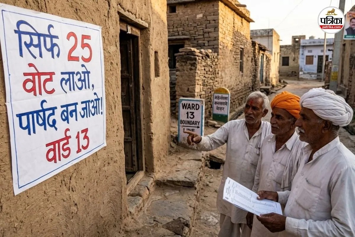 rajasthan mandrela ward 13 local body election 92 voters unique poll math
