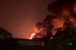 Russian oil depot fire