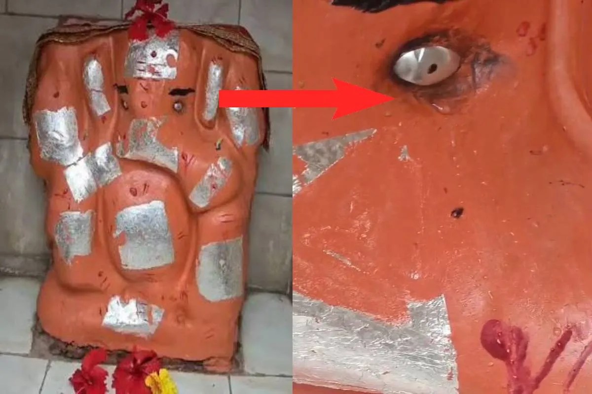 ujjain ganesh idol tears viral video
