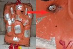 ujjain ganesh idol tears viral video