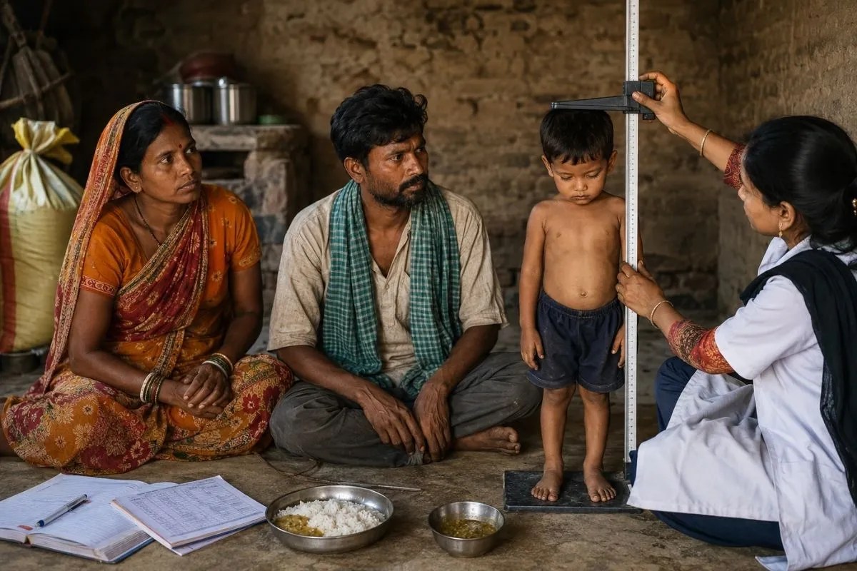 underweight child in india