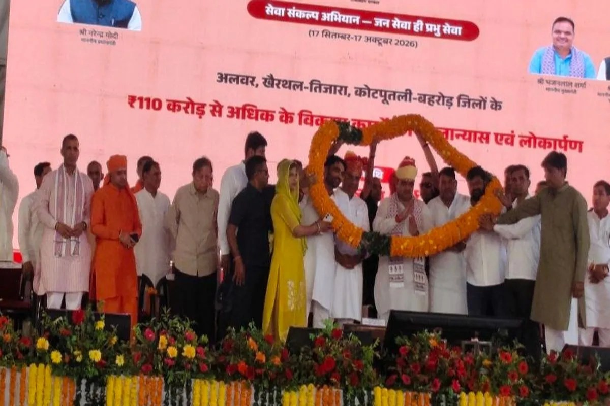 खैरथल में CM भजनलाल शर्मा: तीन जिलों में 110 करोड़ से अधिक के विकास कार्यों का लोकार्पण-शिलान्यास