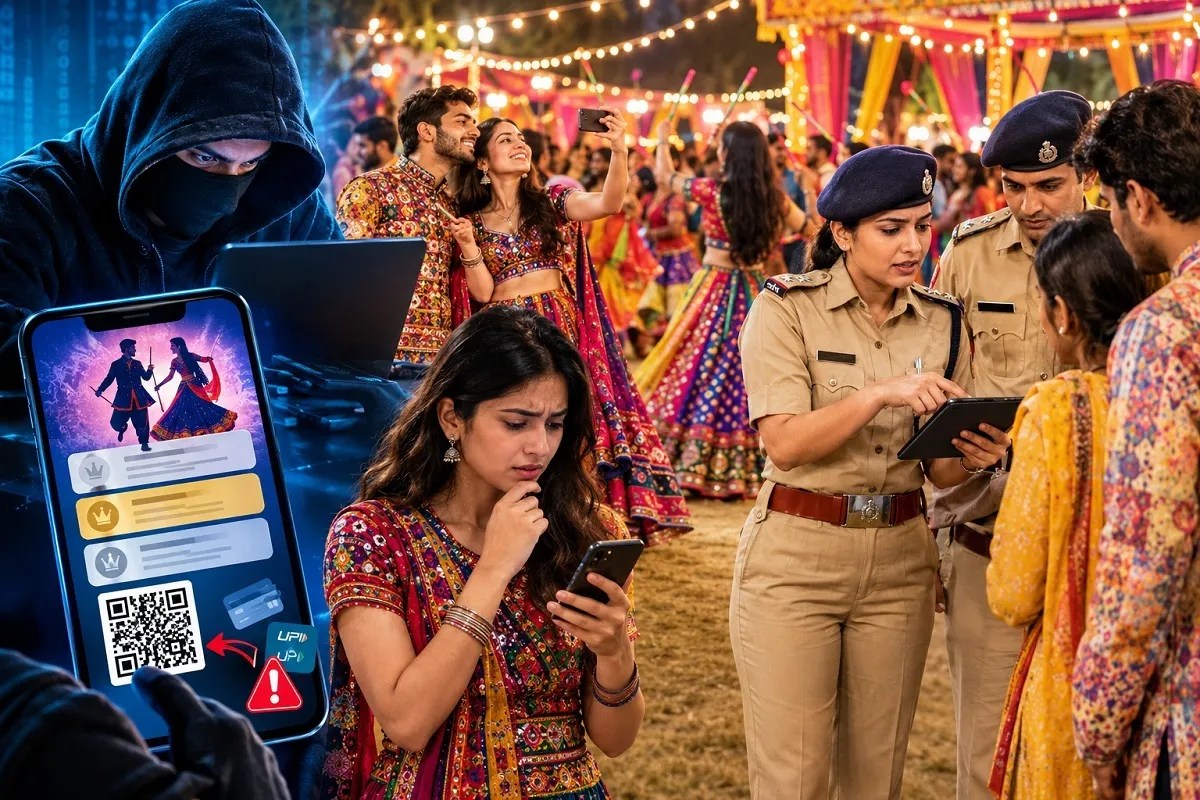 AI generated image of Dandiya Nights Online Scams