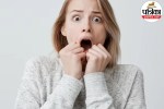 Anxious person looking stressed about health and cancer fear