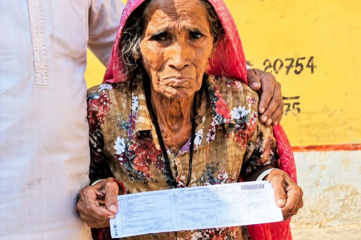 Elderly Woman Water Bill