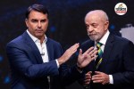 Brazil Election Flavio ​Bolsonaro and Lula da Silva
