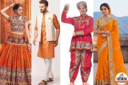 Navratri Garba Outfit Ideas, Orange Garba Outfit