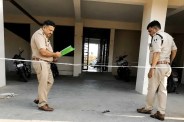परिसर में जांच करती पुलिस (Photo Source - Patrika)