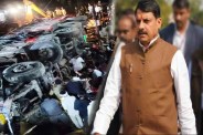 ग्वालियर हादसे में ट्रक, सीएम मोहन यादव (Photo Source - Patrika)