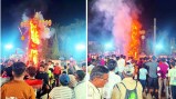 दशहरा उत्सव समिति के तत्वावधान में सरदार वल्लभभाई पटेल मैदान में 30 फीट ऊंचे रावण के पुतले का दहन किया गया। कार्यक्रम में भगवान श्रीराम का राजतिलक भी हुआ। श्रीराम, लक्ष्मण, सीता और हनुमान के स्वरूप आकर्षण का केंद्र रहे। जगह-जगह लोगों ने पुष्पवर्षा कर झांकी का स्वागत किया।