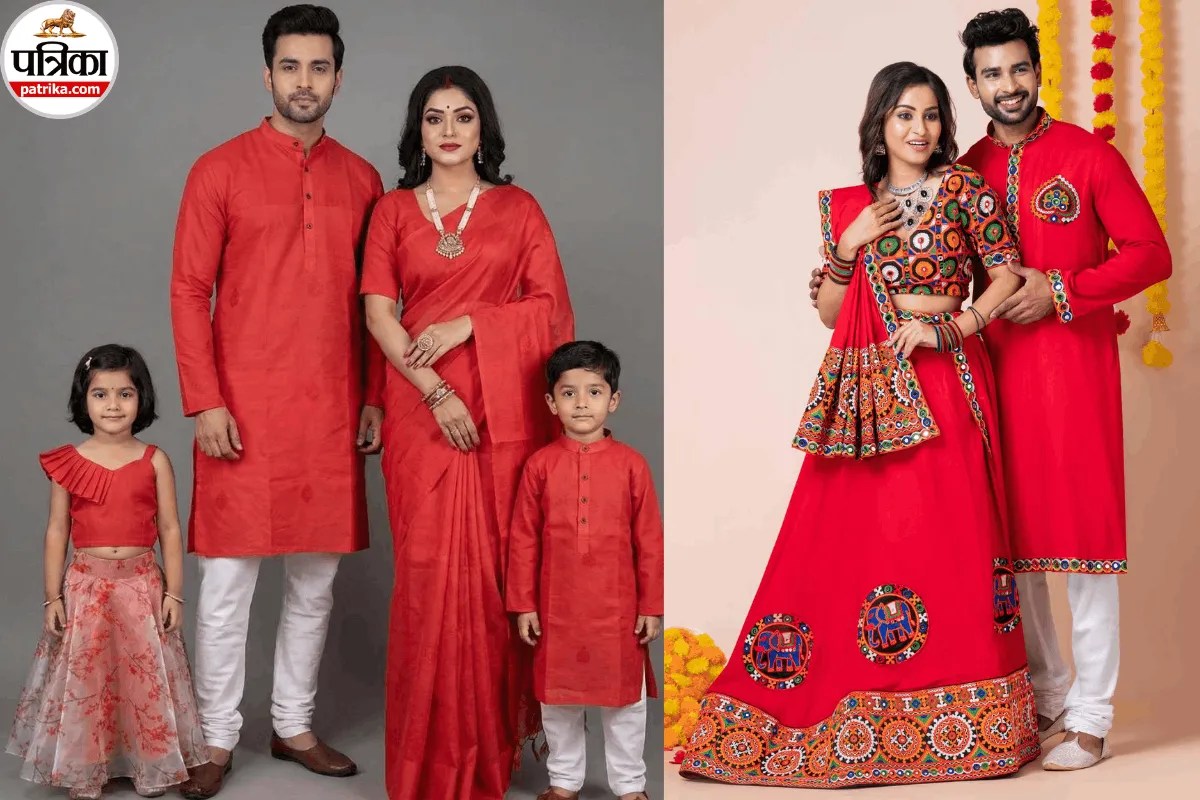 Red Navratri Outfit, Day 3 Colour