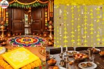 Yellow Garba Decoration, Yellow Navratri Decoration