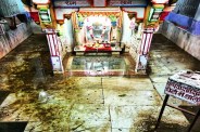 a heap of filth in Lord Ganesha's shrine