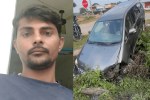 karva chauth road accident husband dies wife two children