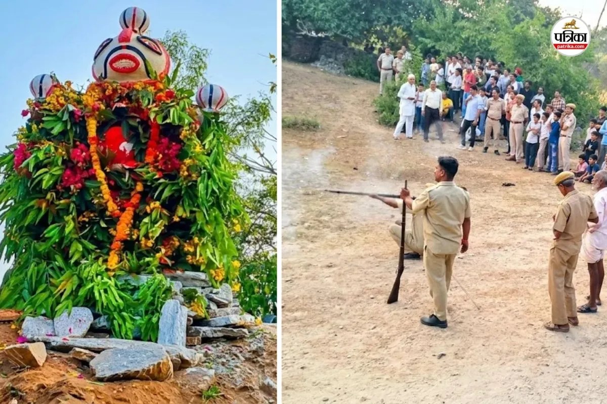 dussehra rajasthan unique tradition charbhuja bullets stones ravana killed
