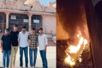 dhar car fire accident four youths lost life one injured