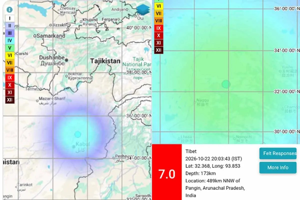 Tibet Earthquake 7.0 Magnitude