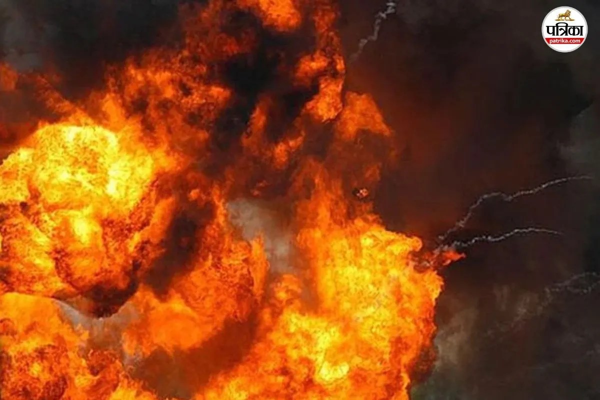 explosives truck fire udaipur chittorgarh highway rajasthan news