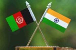 Flags of India and Afghanistan