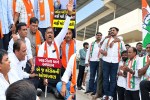 gandhi nagar bjp congress protest
