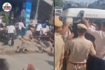 jaipur coaching student assault protest police lathi charge