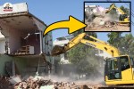 jaipur jda bulldozer action nandpuri 80 feet road encrochment cleared