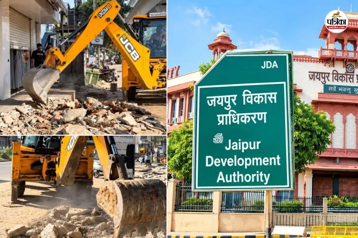 jaipur new sanganer road today not run jda bulldozer trader public relief