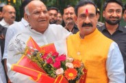 करण सिंह वर्मा के निवास पर पहुंचे नरोत्तम मिश्रा