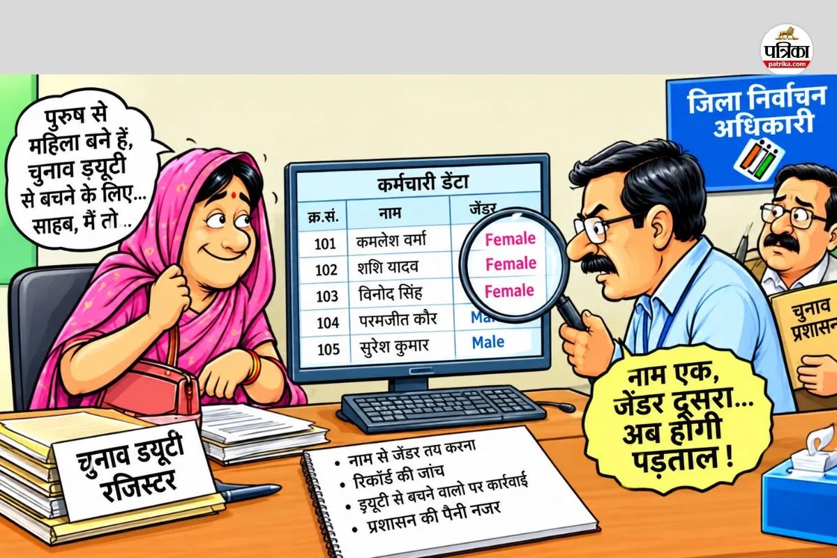 rajasthan panchayat elections avoid duty game male employee turned female