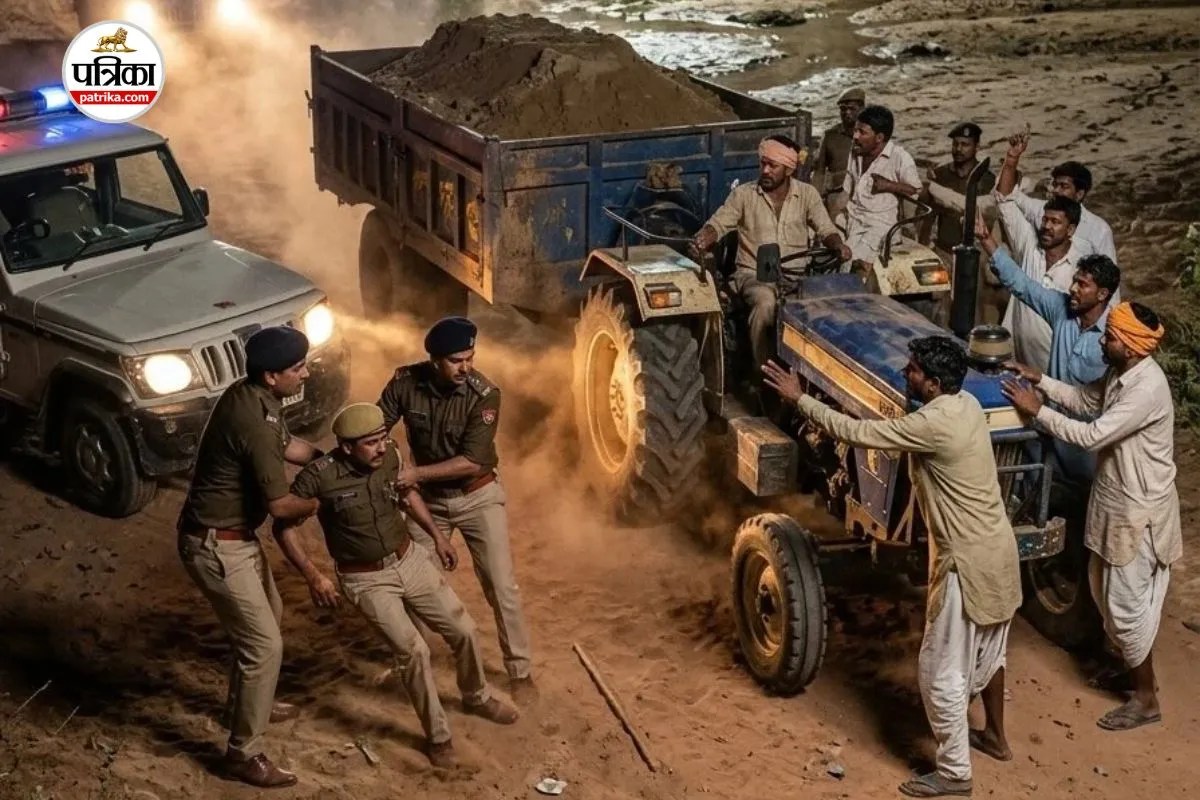 sawai madhopur police officer crushed tractor illegal sand mining rajasthan