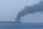 Tanker catches fire