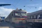 Russian drone attack on Ukrainian railway station