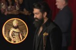 Yash wearing 10 head of Ravana Avatar Gold Brooch at Ramayana Los Angeles global premiere